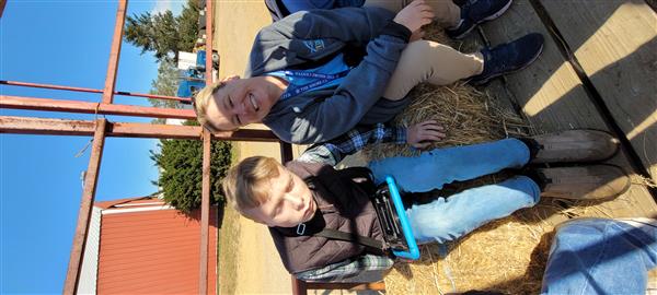 Yippee we are on the hayride!